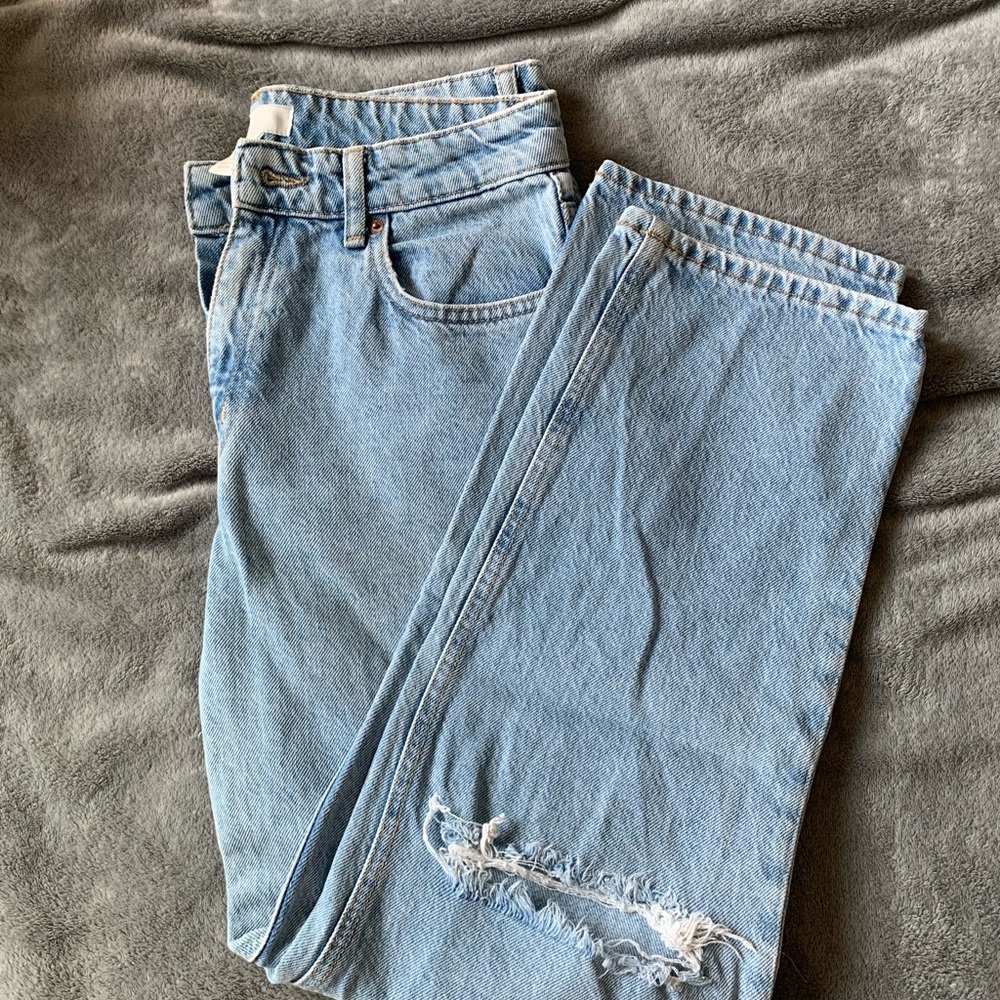 H&M Light Blue Straight Leg Jeans
